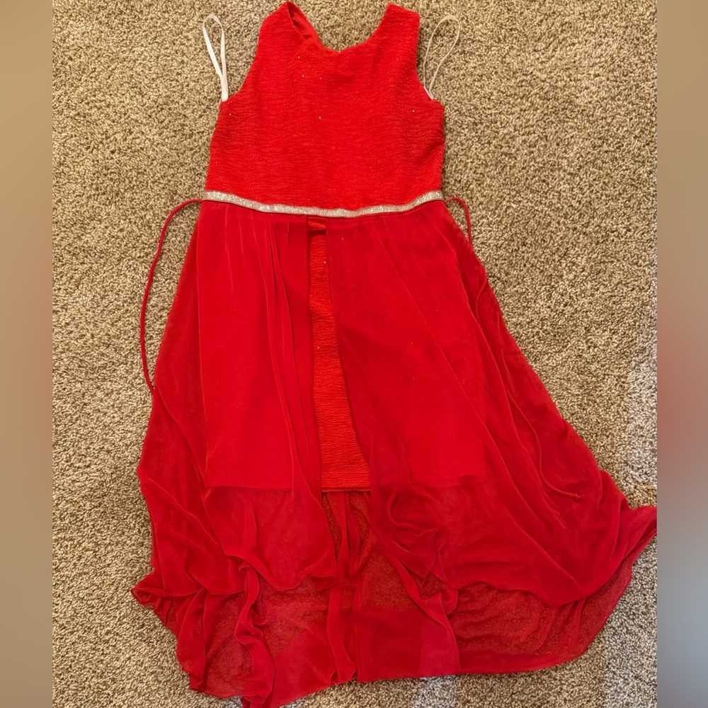 Amy Byer Vibrant Red High Low Skirt